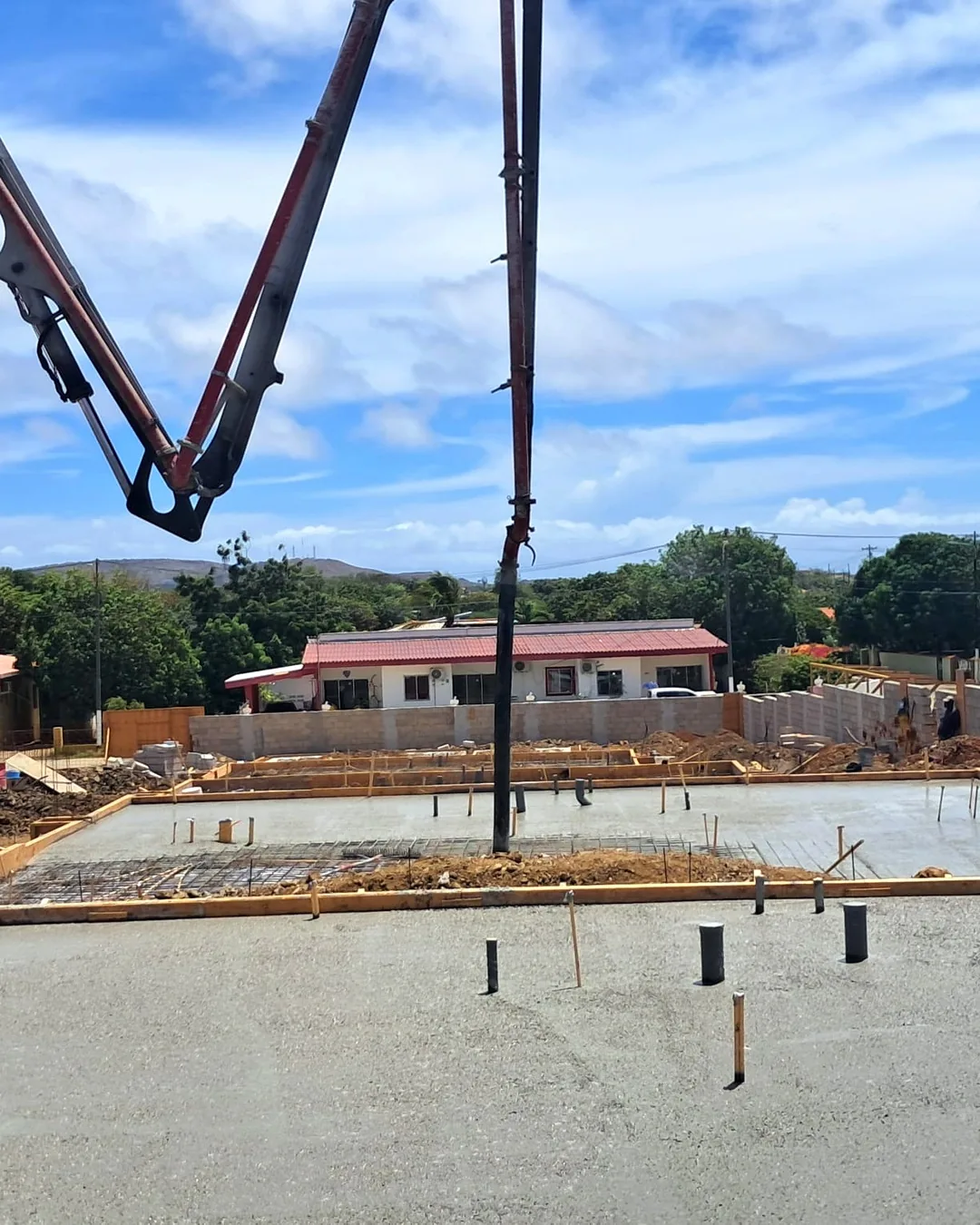 Beton storten met de betonpomp